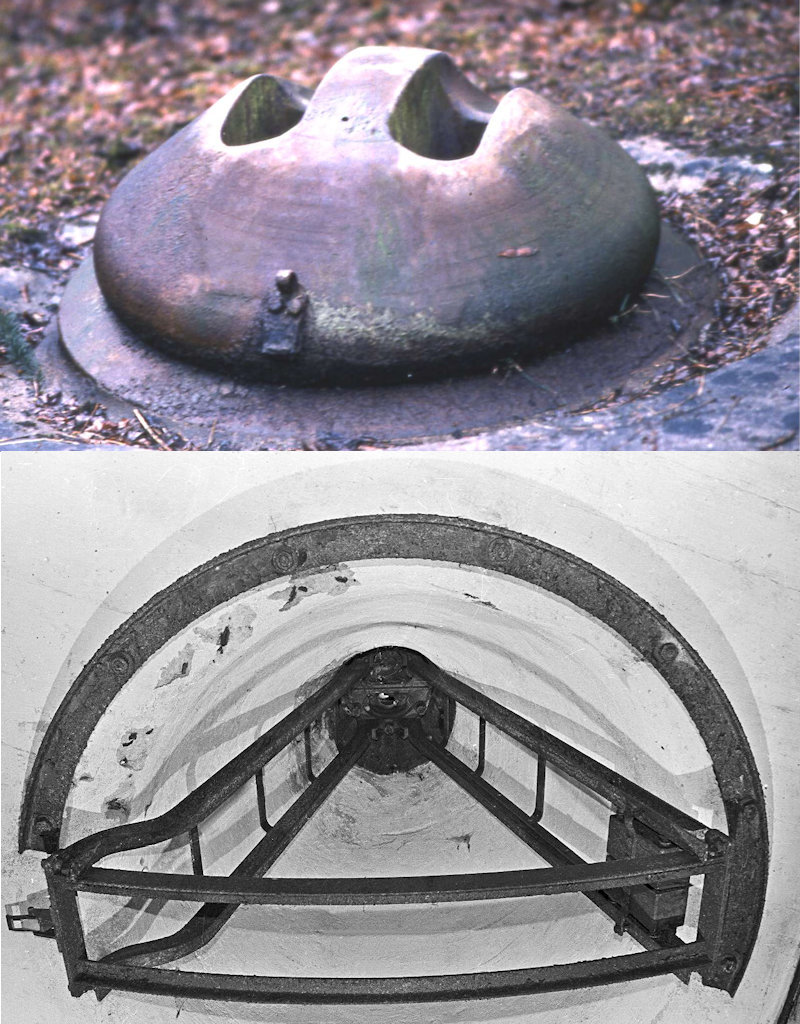 Les éléments du périscope Zeiss en place vers 1970
